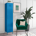 Cache Single Metal Locker Storage Cabinet in Blue by Dorel Novogratz - Price Crash Furniture