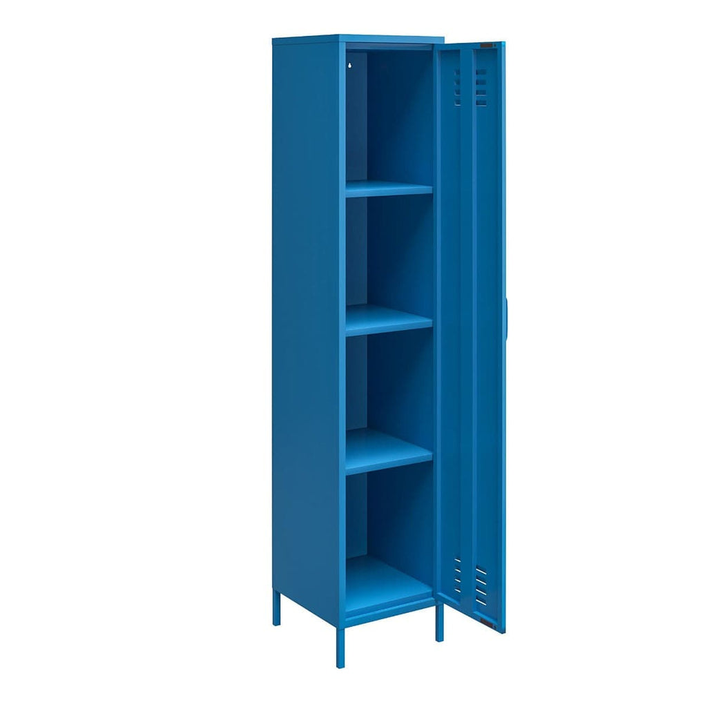 Cache Single Metal Locker Storage Cabinet in Blue by Dorel Novogratz - Price Crash Furniture