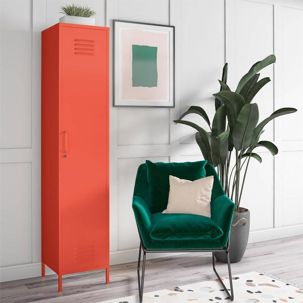 Cache Single Metal Locker Storage Cabinet in Mint by Dorel Novogratz - Price Crash Furniture
