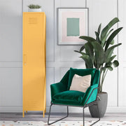 Cache Single Metal Locker Storage Cabinet in Orange by Dorel Novogratz - Price Crash Furniture