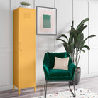 Cache Single Metal Locker Storage Cabinet in Orange by Dorel Novogratz - Price Crash Furniture