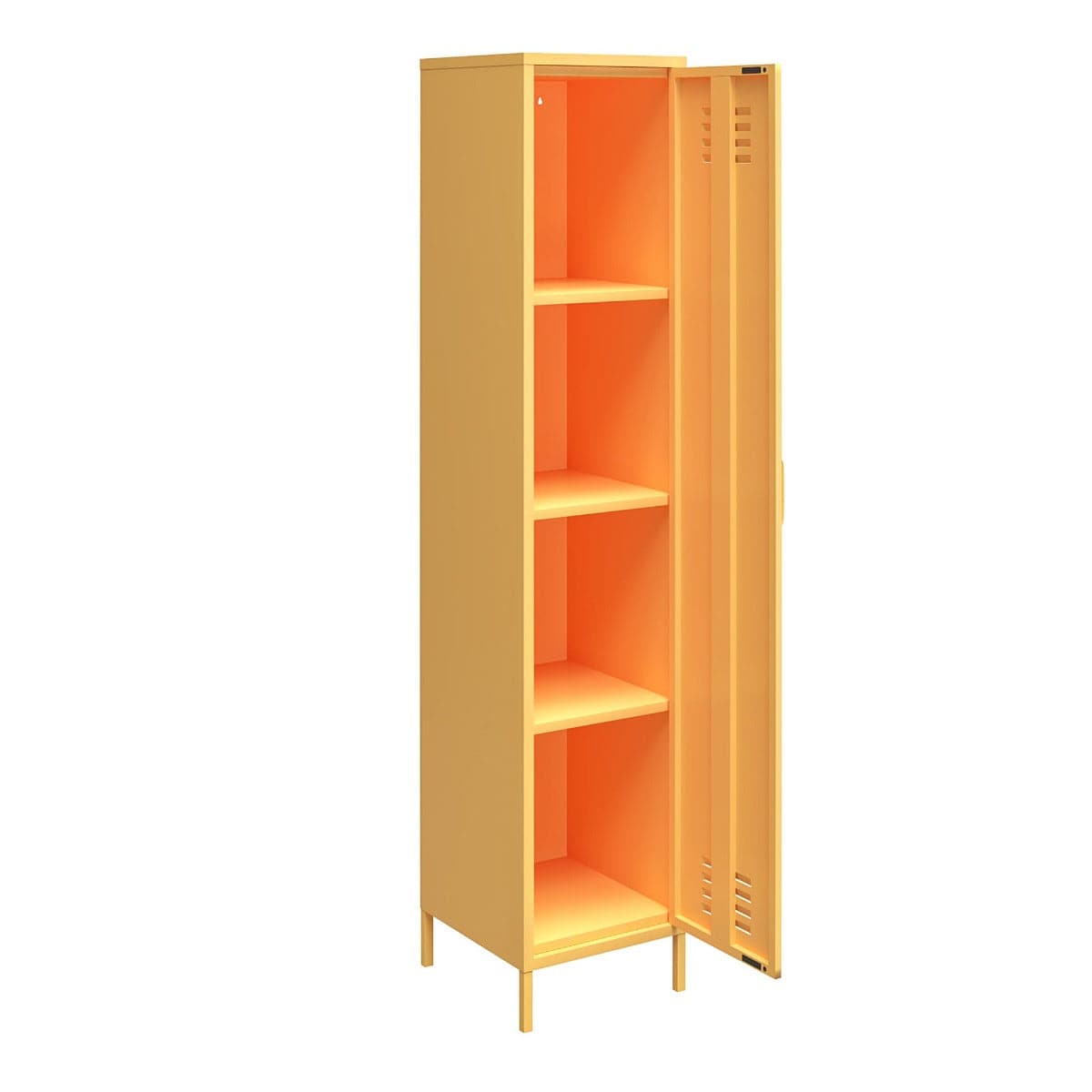 Cache Single Metal Locker Storage Cabinet in Orange by Dorel Novogratz - Price Crash Furniture