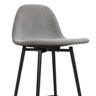 Calvin Single Upholstered Counter Stool in Grey Velvet by Dorel - Price Crash Furniture