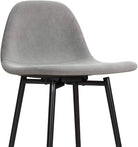 Calvin Single Upholstered Counter Stool in Grey Velvet by Dorel - Price Crash Furniture