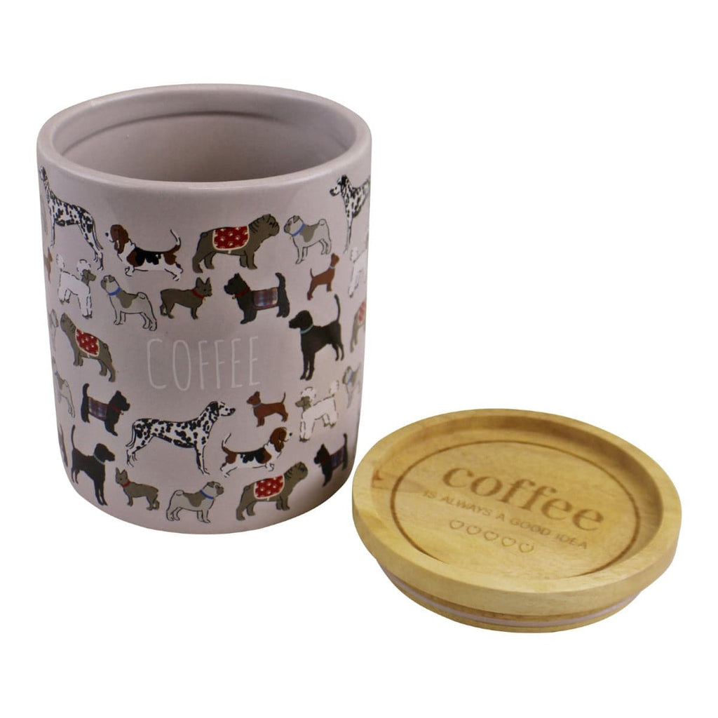 Ceramic Dog Design Tea,Coffee & Sugar Canisters - Price Crash Furniture