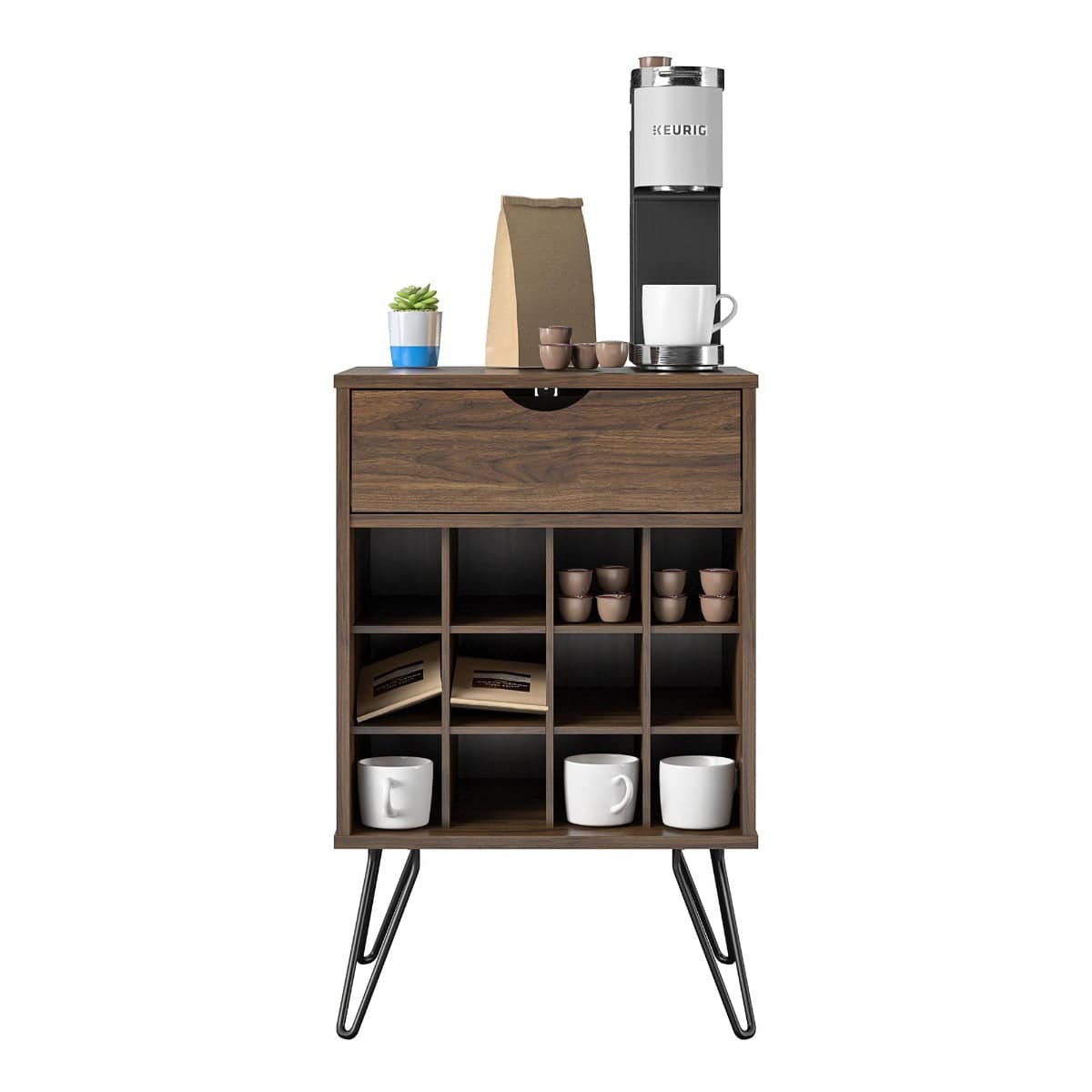 Concord Beverage Storage Stand in Walnut by Dorel - Price Crash Furniture