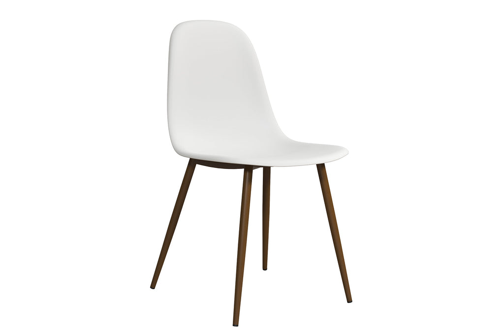 Copley Plastic Dining Chair (2pk) in White by Dorel - Price Crash Furniture