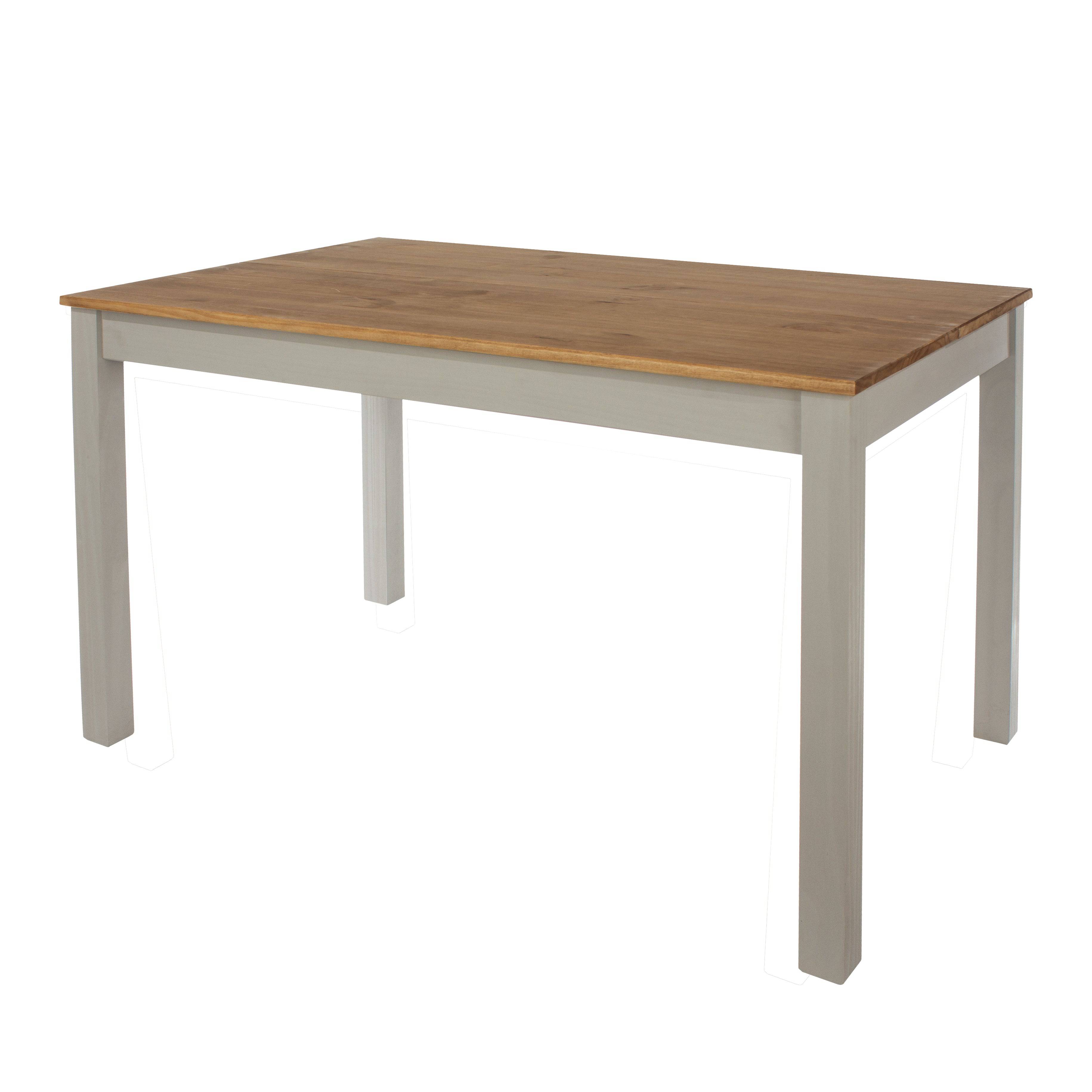 Core 120cm Corona Grey Washed Pine Linea Rectangular Dining Table - Price Crash Furniture