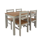 Core 120cm Corona Grey Washed Pine Linea Rectangular Dining Table - Price Crash Furniture