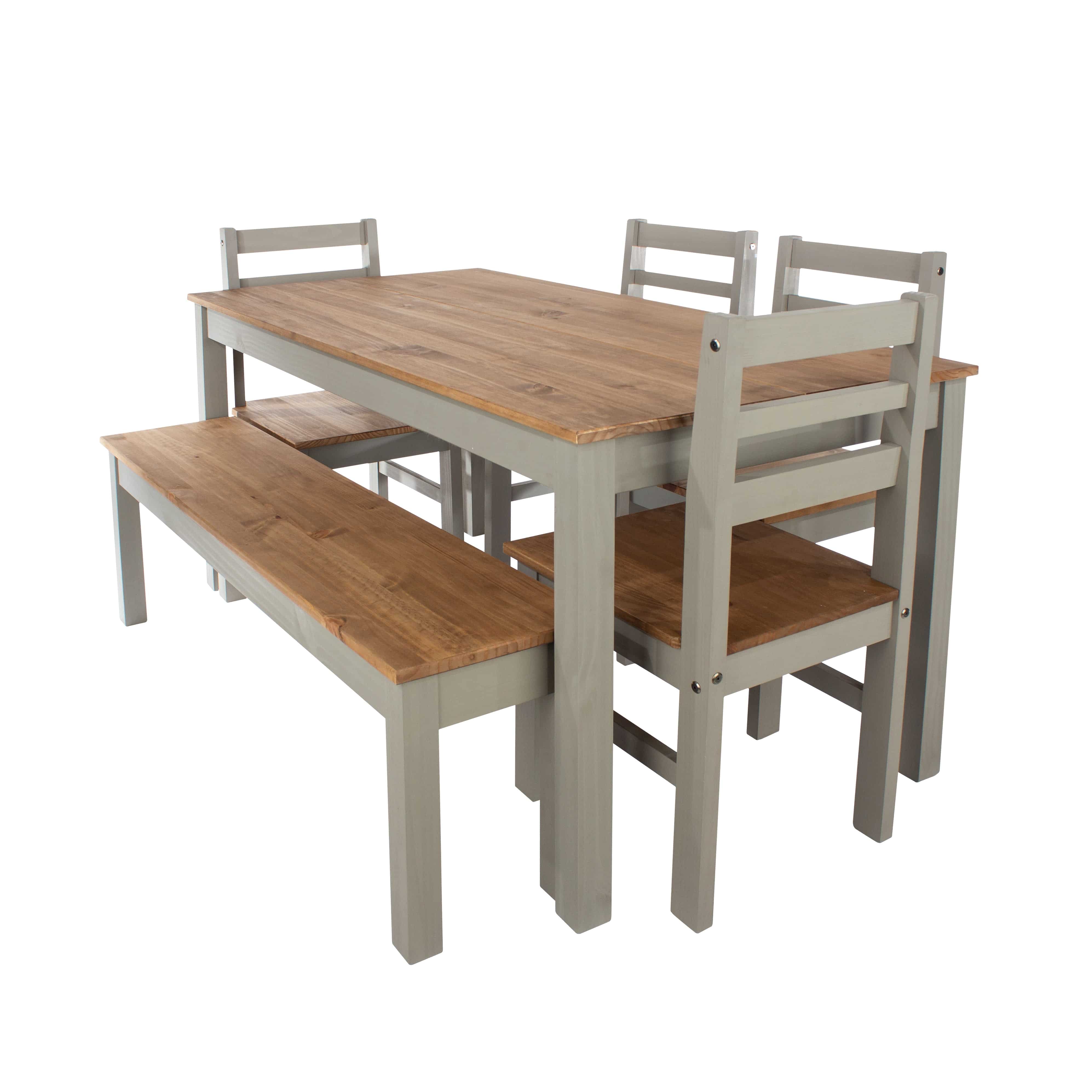 Core 150cm Corona Grey Washed Pine Linea Rectangular Dining Table - Price Crash Furniture