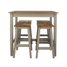 Core Corona Grey Washed Pine Linea Breakfast Table & 4 high stool SET - Price Crash Furniture