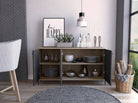 Core Harvard Medium Sideboard in Grey & Washed Oak Effect - Price Crash Furniture