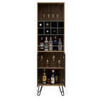 Core Manhattan Bleached Pine Effect Tall Bar Cabinet - Price Crash Furniture