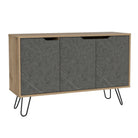 Core Manhattan Bleached Pine Medium 3 Door Sideboard - Price Crash Furniture