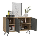 Core Manhattan Bleached Pine Medium 3 Door Sideboard - Price Crash Furniture