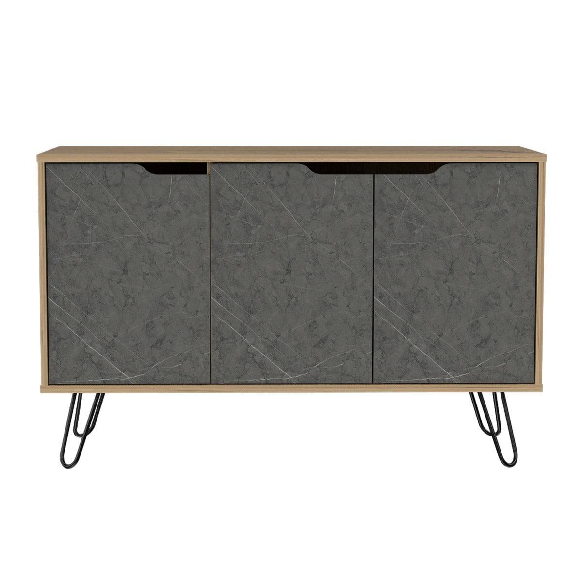 Core Manhattan Bleached Pine Medium 3 Door Sideboard - Price Crash Furniture