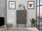 Core Vegas Bleached Oak Effect Drinks Bar Cabinet - Price Crash Furniture