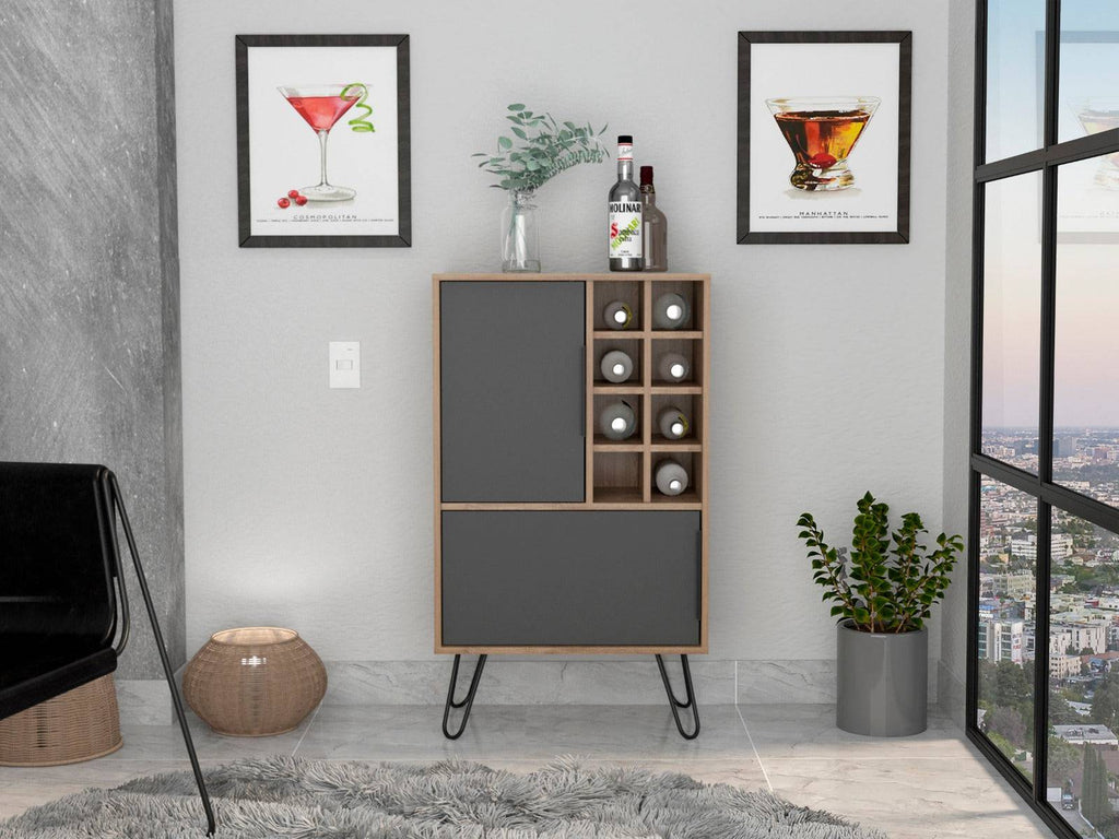 Core Vegas Bleached Oak Effect Drinks Bar Cabinet - Price Crash Furniture