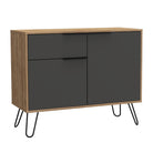 Core Vegas Bleached Oak Effect Small 2 Door 1 Drawer Sideboard - Price Crash Furniture