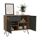 Core Vegas Bleached Oak Effect Small 2 Door 1 Drawer Sideboard - Price Crash Furniture