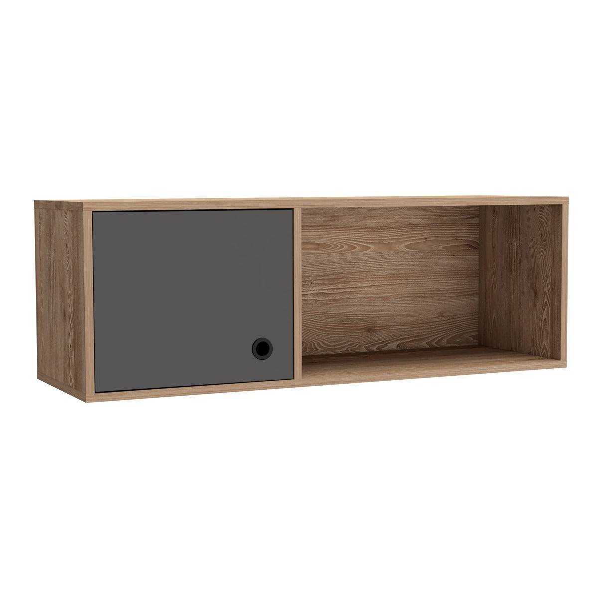 Core Vegas Bleached Oak Effect Wall Storage Unit - Price Crash Furniture