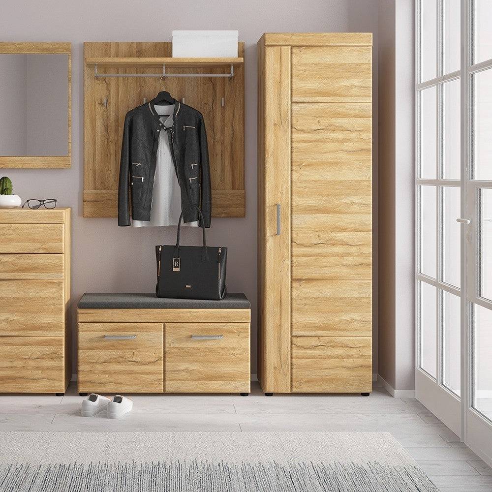 Cortina 1 Door Tall Cupboard (RH) In Grandson Oak - Price Crash Furniture