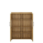 Cortina 2 Door Low Wide Display Cabinet In Grandson Oak - Price Crash Furniture