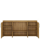 Cortina 4 Door Wide Glazed Sideboard In Grandson Oak - Price Crash Furniture