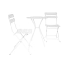 Cosco 3 Piece Folding Bistro Set in White (table + 2 chairs) - Price Crash Furniture