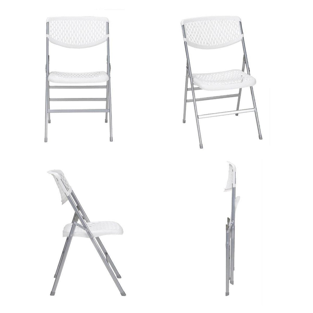 Cosco Commercial 2-pack XL Folding Chairs in White - Price Crash Furniture