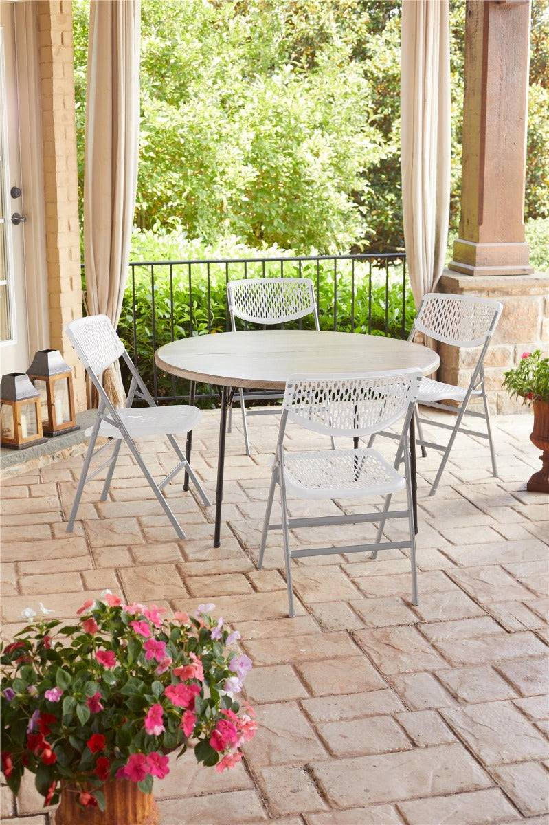 Cosco Commercial 2-pack XL Folding Chairs in White - Price Crash Furniture