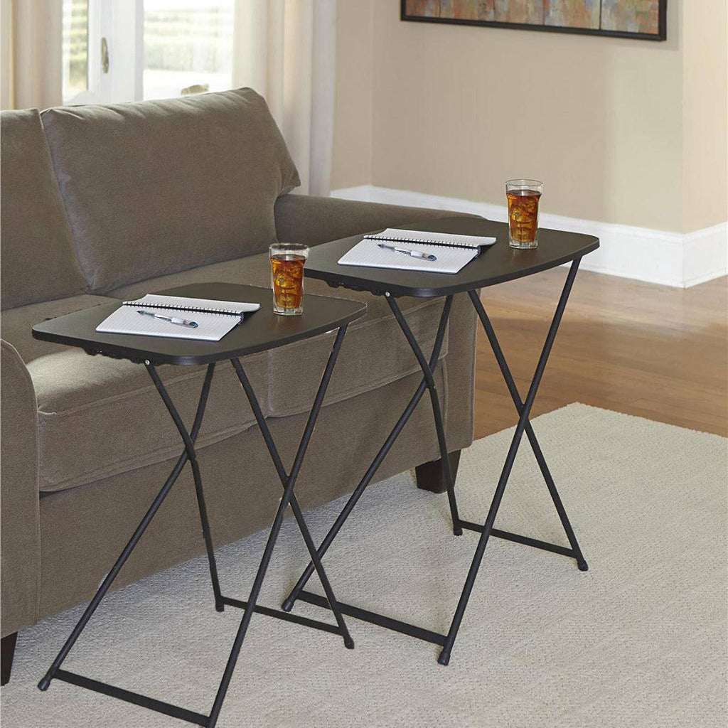 Cosco Set of 2 Height Adjustable Personal Folding Tables - Indoor/Outdoor - Price Crash Furniture