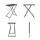 Cosco Set of 2 Height Adjustable Personal Folding Tables - Indoor/Outdoor - Price Crash Furniture