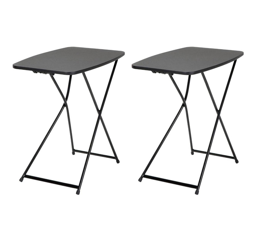 Cosco Set of 2 Height Adjustable Personal Folding Tables - Indoor/Outdoor - Price Crash Furniture