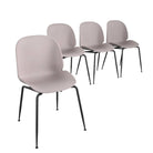 COSMOLIVING Aria Resin Dining Chair 4 pack in Light Pink - Price Crash Furniture