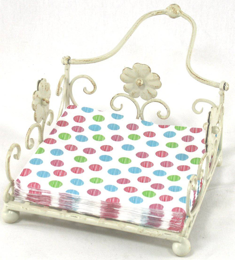 Cream Daisy Napkin Holder - Price Crash Furniture