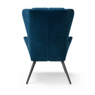 Dalton Accent Chair in Blue Velvet by Dorel - Price Crash Furniture