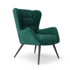 Dalton Accent Chair in Green Velvet by Dorel - Price Crash Furniture