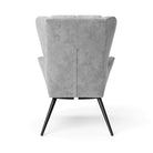 Dalton Accent Chair in Grey Velvet by Dorel - Price Crash Furniture