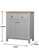 Eaton Compact Sideboard in Grey by TAD - Price Crash Furniture