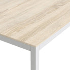 Family Dining Table 140cm Oak Table Top With White Legs - Price Crash Furniture