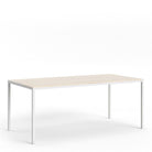 Family Dining Table 180cm Oak Table Top With White Legs - Price Crash Furniture