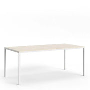 Family Dining Table 180cm Oak Table Top With White Legs - Price Crash Furniture