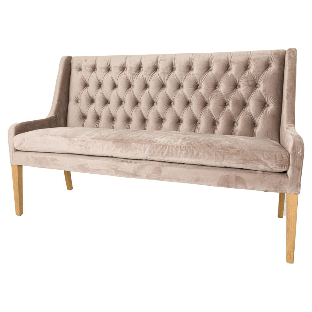 Henley Luxury Large Button Pressed Dining Bench - Price Crash Furniture