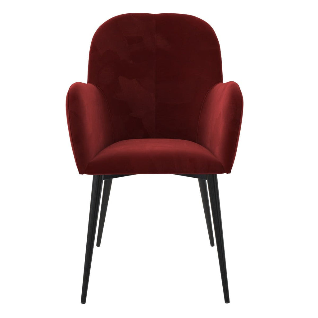 Fitz velvet Accent and Bedroom Chair in Burgundy Red by Dorel - Price Crash Furniture