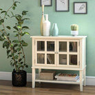 Franklin Storage Cabinet with 2 Glazed Doors in White by Dorel - Price Crash Furniture