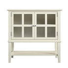 Franklin Storage Cabinet with 2 Glazed Doors in White by Dorel - Price Crash Furniture