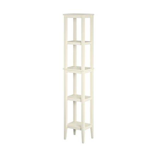 Franklin Storage Shelf Tower Unit in White by Dorel - Price Crash Furniture