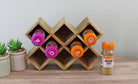 Freestanding Wooden Spice Rack, holds 8 bottles - Price Crash Furniture