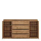 Fribo 2 Door 4 Drawer Sideboard Buffet Unit in Golden Oak (large) - Price Crash Furniture